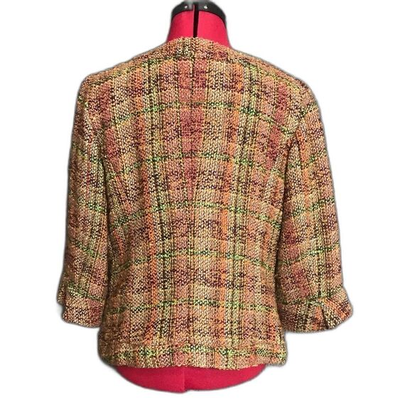 Coldwater Creek Blazer Women’s Size 12 Multi-Colored Tweed 3/4 Sleeve - Picture 4 of 8